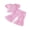 Pink, variant on BemeyourBBs Toddler Baby Girl Summer Clothes 6 12 18 24 Months 2 3 4 Years Baby Girl Summer 2 Piece Outfit Puff Short Sleeve Plaid Gingham Print Shirt Tops and Elastic Waist Flare Pants Set