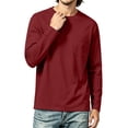 thumbnail image 5 of Mens Fall Winter Long Sleeve Tops Chest Pocket Loose Fit, 5 of 8