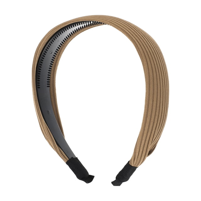 Diademas Anchas Únicas para Mujeres, Diademas Extra Anchas, Diademas Gruesas con Dientes, Accesorios para el Cabello Marrón