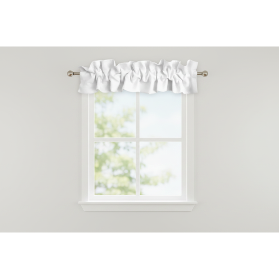 Solid Poplin Curtain Sleeve Topper White