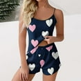 thumbnail image 2 of Women’s Plaid Cami & Shorts Pajama Set – Sleeveless Elastic Waist Sleepwear (Trendy Print Set for Casual), 2 of 5