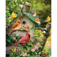 thumbnail image 1 of Cuadros Decorativos Pájaro Animal dibujo sin marco DIY pintura al óleo por números lienzo decoración (X572) Likrtyny embutido en tela, 1 of 6