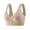 Khaki, variant on fheaev Front Closure Bras For Women Post Surgery Brassiere Plus Size Full Coverage No Underwire Comfort Wireless Snap Closing Bra Convenient Everyday Bra Front Button Bras Front Buckle Corset Bra