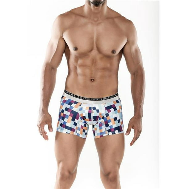 MaleBasics Underwear MB201-Pixels-L Mens Hipster Trunk, Pixels - Large  