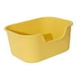 thumbnail image 2 of Open Top Pet Litter Box Sandbox Cat Litter Container Cat Bedpan Kitty Litter Pan yellow, 2 of 9