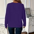 thumbnail image 4 of Women's Casual Long Sleeve V Neck Lightweight Knitted Sweaters Loose Fit Plus Size Tunic Tops, 4 of 4
