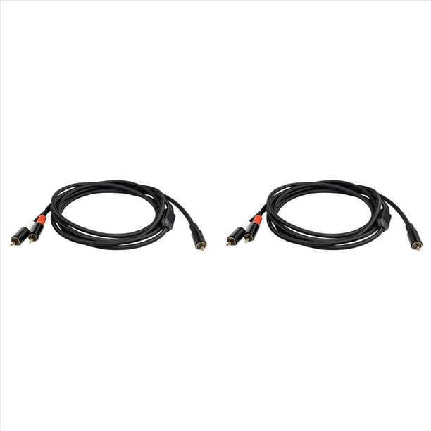 2X Cable Adaptador y Subwoofer y Cable 1X una 2X RAC Cable de Audio 1 una 2 Amplificador de Potencia Cable de Audio, 5 Metros