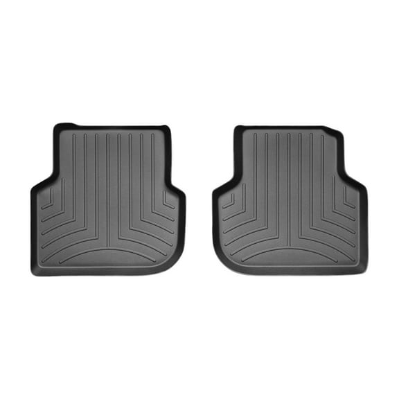 WeatherTech Custom Fit FloorLiners compatible with VW Jetta, Jetta GLI - 2nd Row (2-Piece Liner), Black