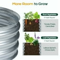 thumbnail image 3 of Aoodor Galvanized Raised Garden Bed Kit, 5x2x1 ft Oval Planter Box for Vegetables, Flowers, and Herbs, Outdoor Use, Silver, 3 of 9