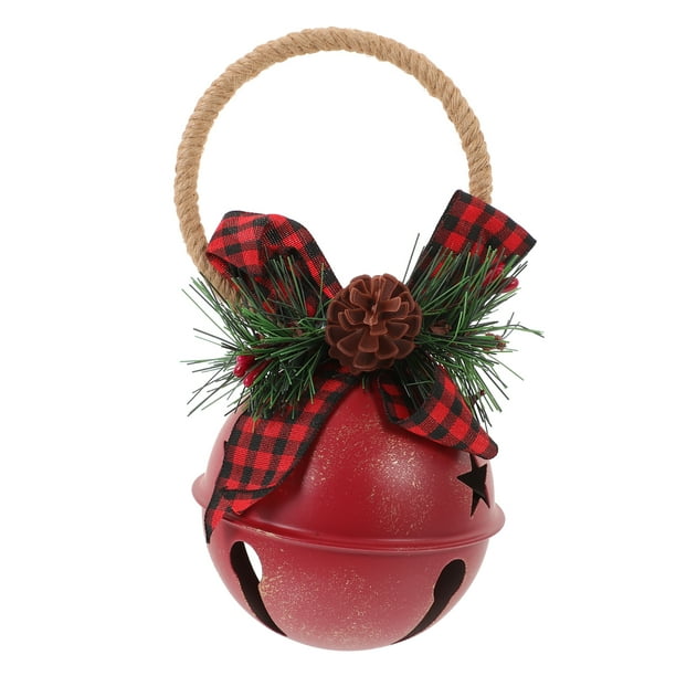 1Pc Christmas Jingle Bell Christmas Tree Wreath Adorno de puerta Adorno de fiesta