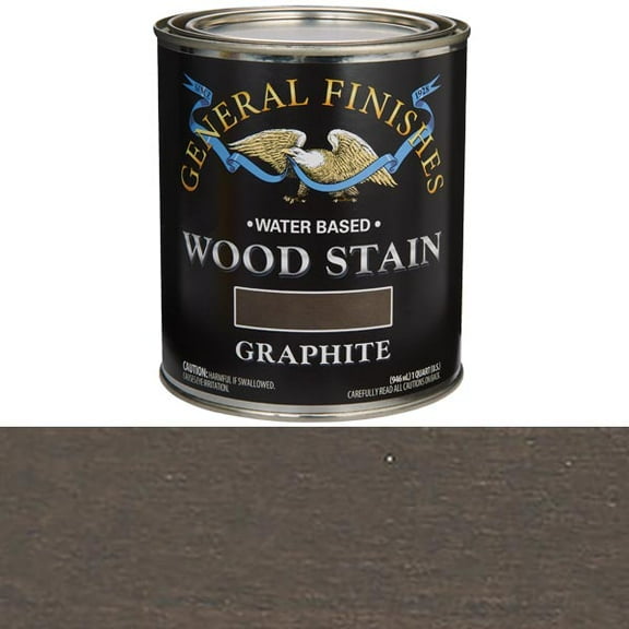 General Finishes Wood Stain, Water Based, Graphite Stain, Quart