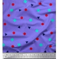 thumbnail image 1 of Soimoi Cotton Cambric Fabric Square,Dot & Triangle Geometric Print Fabric by The Yard 56 Inch Wide, 1 of 1