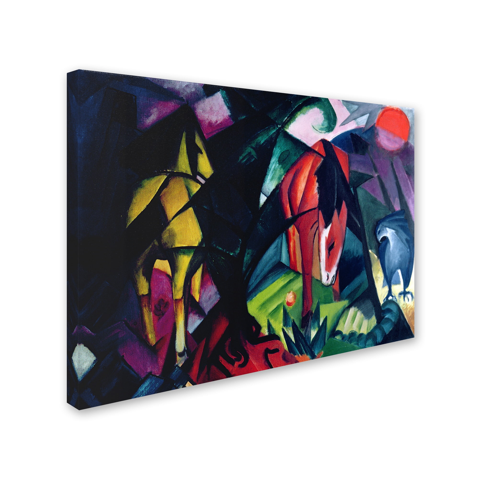 "Horse and Eagle, 1912" Canvas Art by Franz Marc