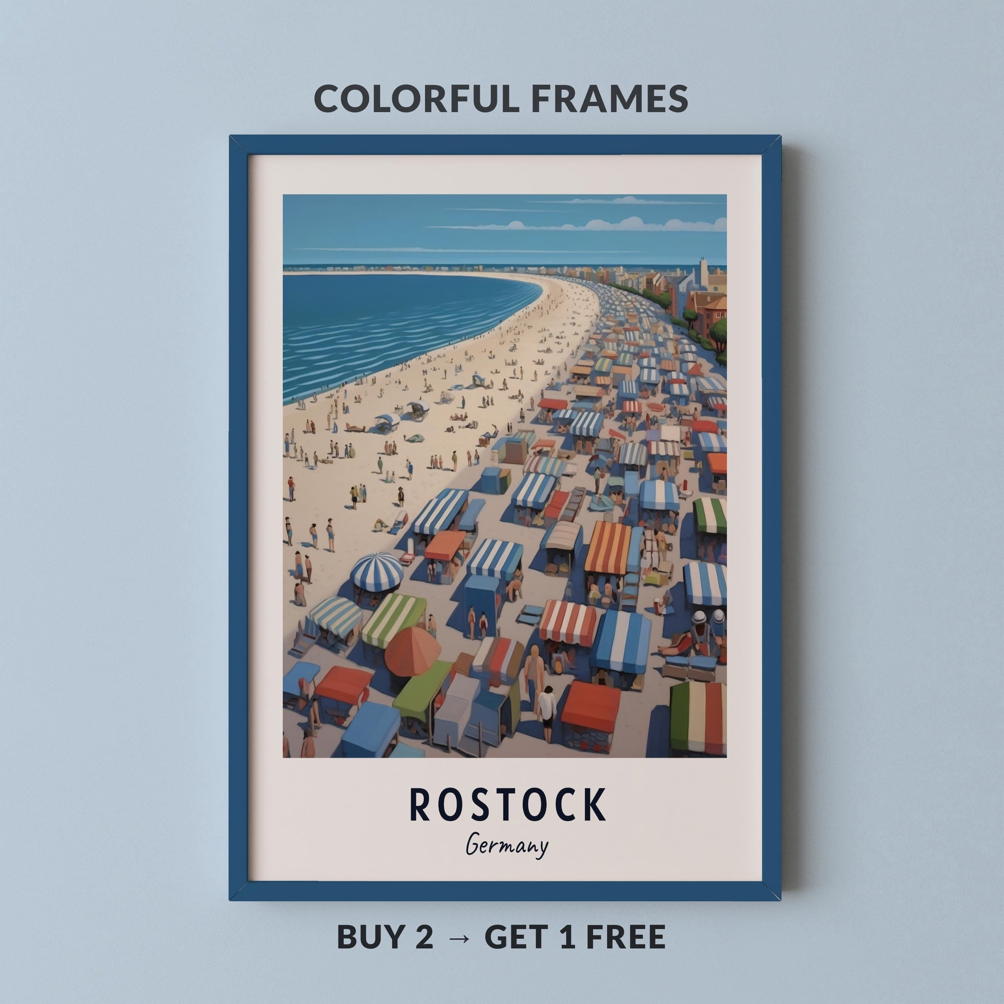Rostock Travel Germany City Cityscape Poster , Poster Print Only