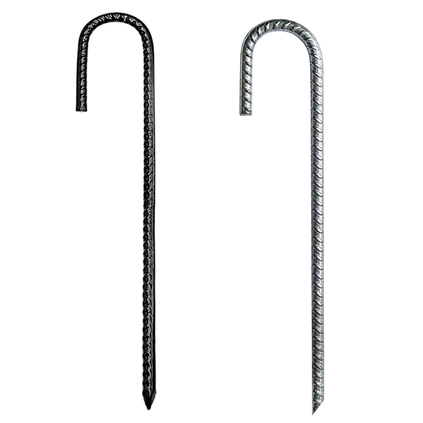 3Pcs Galvanised Steel Ground Anchors Stakes L/Ushape Trampolines Rebars Stakes Tent Nails Garden Stake Camping Tent Peg