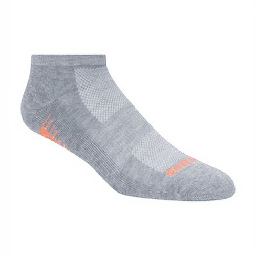 Skechers Kids Girls' 6 Pack 1/2 Terry Low Cut Socks, White/Grey, 9-11