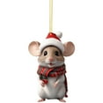 thumbnail image 4 of Lilixerw Funny Mouse Christmas Ornament,Flat 2D Acrylic Festival Hanging Decor for Xmas Tree,Holiday Home Pendant,Xmas Gifts, 4 of 8