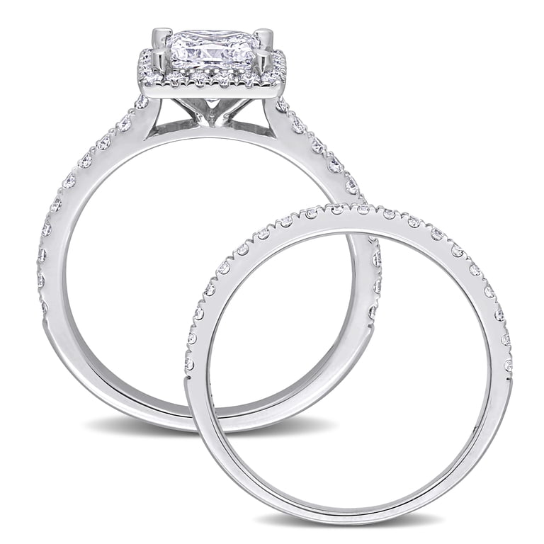 Created Forever Women's 1 4/5ct TW Lab Grown Diamond 14k White
