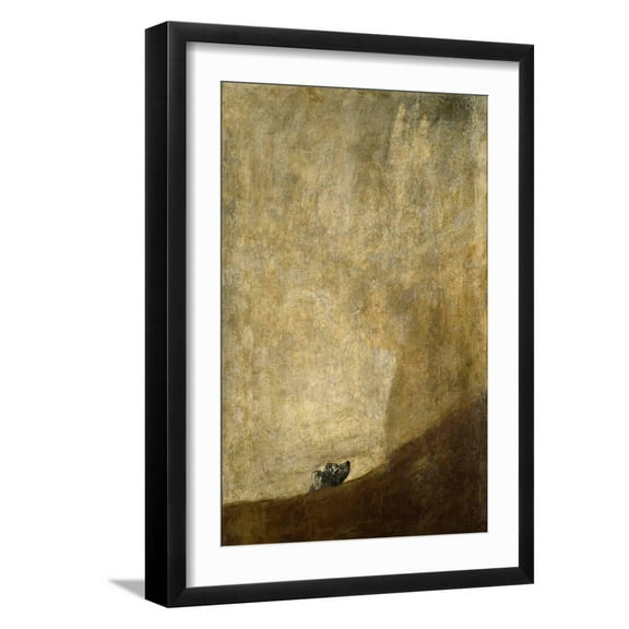 Art.com The Dog Giclee Print by Francisco de Goya, Black Frame Wall Art, 17" x 23"
