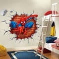 thumbnail image 4 of Spiderman Wall Stickers DIY Removable Spiderman Children Themed Art Boy Room Wall Sticker Bedroom Nursery Playroom Decoration Wall Stickers, 4 of 5