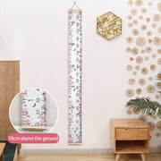 Dyfzdhu Cartoon Baby Kids Growth Chart Record Wood Frame Height Measurement Ruler Wall Sticker Girls Room Wall Decoration