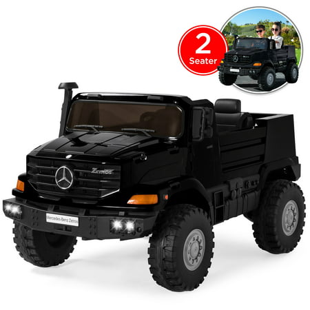 Best Choice Products Kids 24V 2-Seater Officially Licensed Mercedes-Benz Zetros Ride-On SUV Car Truck Toy w/ 3.7 MPH Max, LED Headlights, FM Radio, Trunk Storage, AUX Port, Horn, Sounds - (Best Mercedes Benz Sports Car)