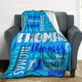 thumbnail image 2 of Personalized Blanket for Adults Kids Personalized Name Blanket Custom Blanket with Name Gift for Christmas Birthday Valentines Day (Color -4), 2 of 5