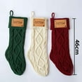 thumbnail image 5 of Personalized Christmas Stockings with Names Monogram, 18” Large Family Knitted Xmas Stocking with Leather Nameplate for Kids Customized Christmas Stockings for Fireplace Holiday, 5 of 12