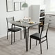 thumbnail image 2 of QinaQin Juego de comedor compacto para 2 personas, con mesa tipo bistró y 2 sillas tapizadas, ideal para cocina, comedor pequeño o departamento con poco espacio, 2 of 8