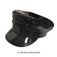 thumbnail image 3 of Handmade Unisex Dark Beret Painter Hat for Unisex Beret Cabbie Hat for Outdoor Leisure PU Hat Photo Props, 3 of 4