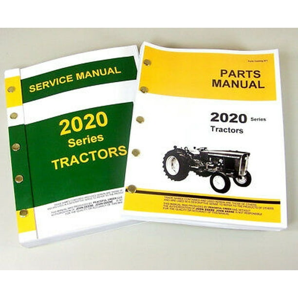 Service Manual Set For John Deere 2020 Tractor Parts Catalog Shop