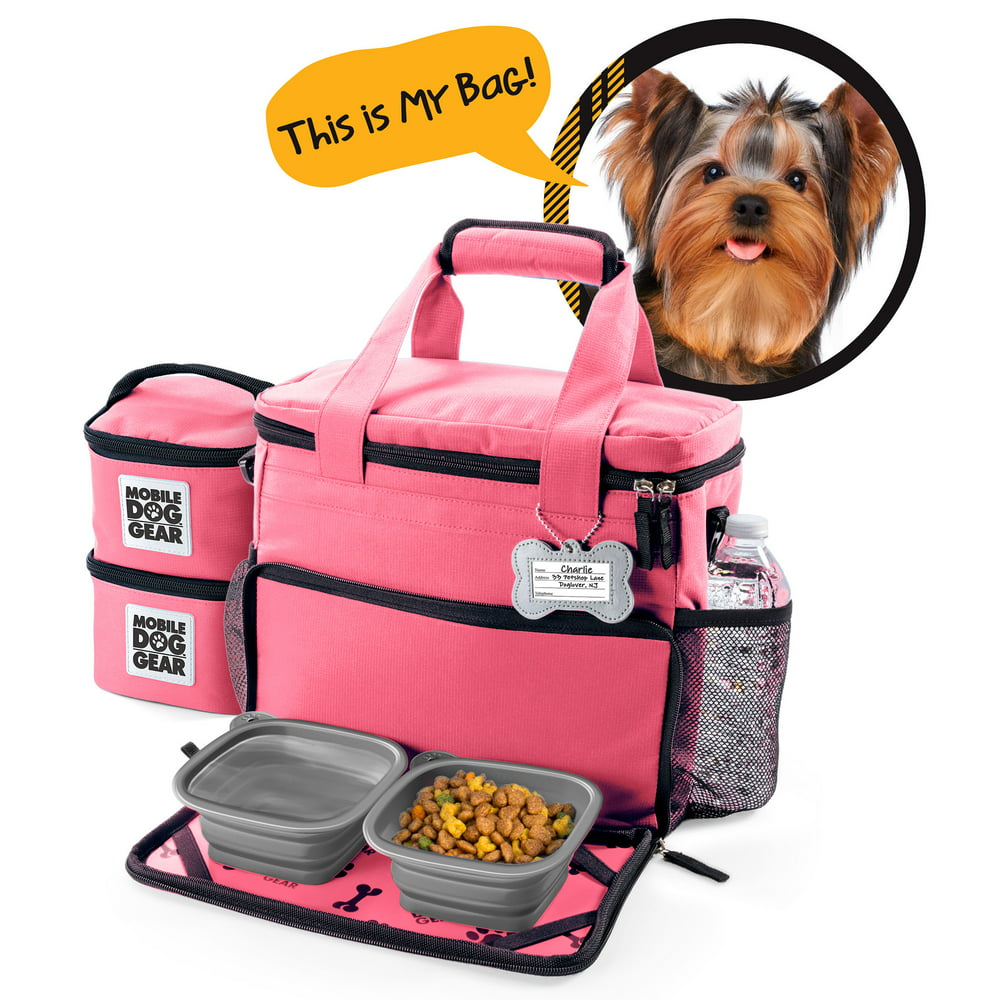 Mobile Dog Gear Week Away Bag, Small, Pink