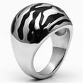 thumbnail image 4 of High polished (no plating) Stainless Steel Ring with Epoxy in Jet for Women Jet Stone Color Style TK672 Size 5, 4 of 4