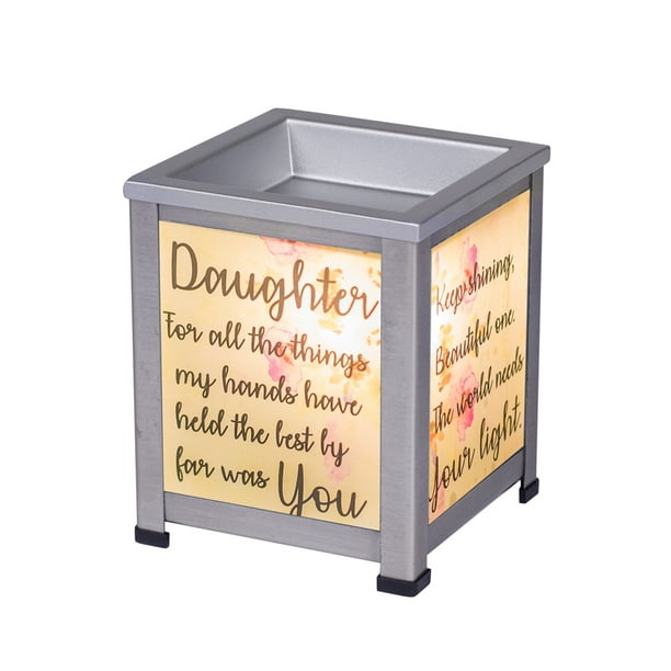 5 White Daughter Keep Shining Your Light Glass Warmer Walmart Com Walmart Com