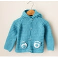 thumbnail image 3 of Woonie Handmade Full Sleeves Paw Detailing Hooded Sweater For Kids-Blue, 3 of 4