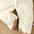 thumbnail image 6 of Gunia Toddler Boys Girls Hooded Pajamas Hooded Winter Romper Jumpsuit Flannel Snowsuit Bodysuit Onesie Clothes Set White 0-3 Months, 6 of 6