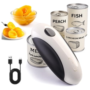 Behome Rechargeable Electric Can Opener Automatic White