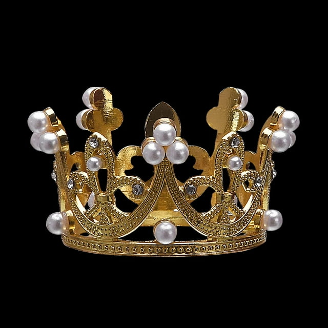 Mini corona dorada para pastel YONGSHENG Tiara Cupcakes pequeños Baby Shower cumpleaños boda decoraciones para fiestas temáticas de princesa