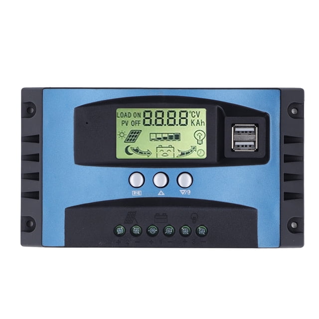 Controlador de carga solar MPPT, panel solar protector de carga trifásica, regulador de batería de 12 V, 24 V y 40 A