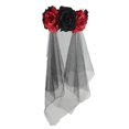 thumbnail image 1 of Bandeau Fleur Mode Faux Rose Bandeau de Fête Costume Bandeau pour Halloween, 1 of 4