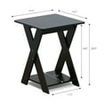 thumbnail image 5 of Furinno Modern Simplistic Criss-Crossed End Table,Espresso, Set of 2, 5 of 11