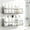 Grey, variant on No Drill Stainless Steel Shower Caddy 2 Pack Rustproof Bathroom Shelf with Hooks