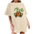 thumbnail image 1 of QIPOPIQ Chemises à Manches Courtes pour Femmes Col Rond T-Shirts de la Saint-Patrick Chemise Verte Trèfle Tunique T-Shirt de la Saint-Patrick Hauts Surdimensionnés T-Shirts de Vacances T-Shirts Graphiques Offres, 1 of 5