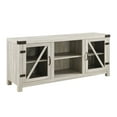 thumbnail image 3 of Walker Edison Modern Farmhouse Glass Door TV Stand for TVs up to 65", Stone Grey, 3 of 17