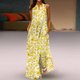 thumbnail image 2 of Elegante mujer Casual con cuello en V vestidos estampados verano sin mangas vestido de jersey OAVQHLG3B Store  lin121212, 2 of 5