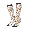 thumbnail image 2 of Daiia Sports Socks Fast Food Printed Novelty Crew Socks for Men Women Knee High Socks Cotton Socks Soft & Breathable Support Unisex Socks, 2 of 9