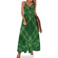 thumbnail image 1 of Vestido sin mangas de tartán irlandés, elegante vestido de fiesta para mujer , vestidos de fiesta para mujer, vestidos de mujer, vestidos largos de mujer, 1 of 7