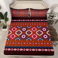 thumbnail image 2 of jejeloiu Western Tribal Aztec Bed Sheets,Pink Brown Blue King Sheets For Men Women 4-Piece, 2 of 7