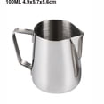 thumbnail image 2 of Stainless Steel Espresso Barista Latte Cream Froth Pitcher Milk Frothing Jug Coffee Pitcher Frother Cup 200ML, 2 of 8