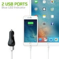 thumbnail image 3 of Cellet Prism Rapidcharge 12w 2.4a Dual Usb Car Charger For Android And Apple Devices - Yellow, 3 of 5